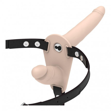 FETISH SUBMISSIVE HARNESS - DOUBLE PENETRATION FLESH UP VIBRATOR