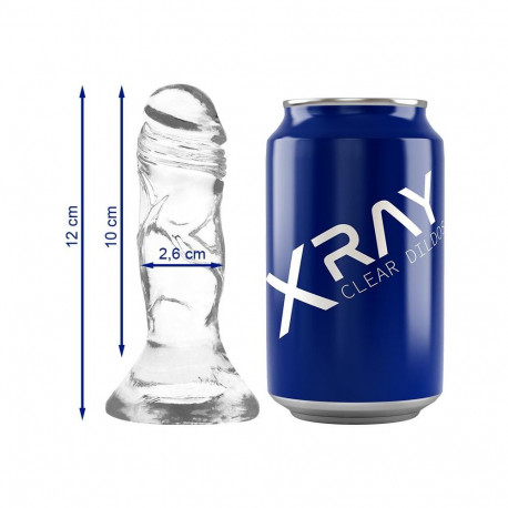 X RAY dildo 12CM -O- 2.6CM, läbipaistev
