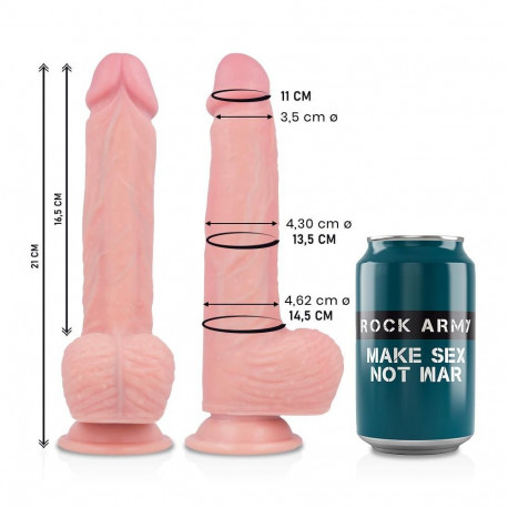 ROCKARMY - LIQUID SILICONE PREMIUM SPITFIRE REALISTIC 21 CM -O- 4.62 CM