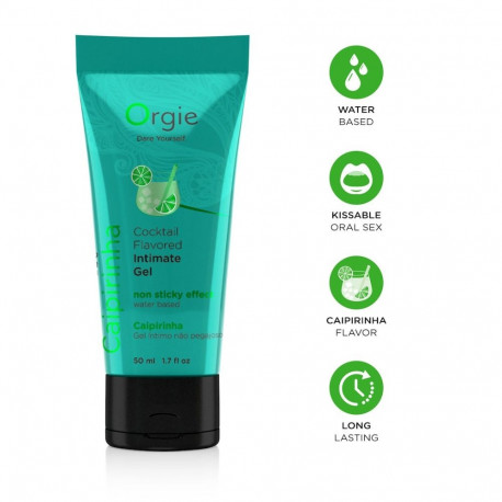 Orgie intiimgeel Lube Tube Cocktail Caipirinha veebaasiline suudeldav 50ml