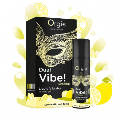 Orgie intiimgeel Dual Vibe! suudeldav erutav sidruni gin ja toonik