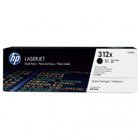 "HP # 312X CF380XD black Hohe Kapazität - Doppelpack"