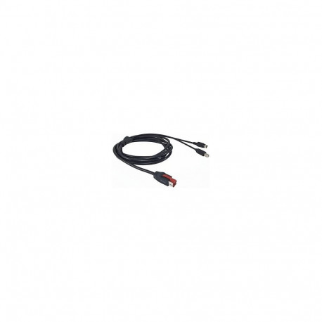 "Equip Kabel PoweredUSB 24V->B/Mini-DIN 3Bu/St 3.00m schwarz"