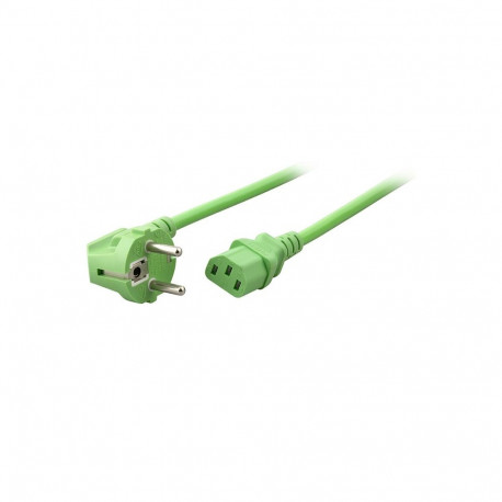 "EFB Netzleitung Schutzkontakt 90 - C13 180, grn, 1,8 m, 3 x 0,75 mm"