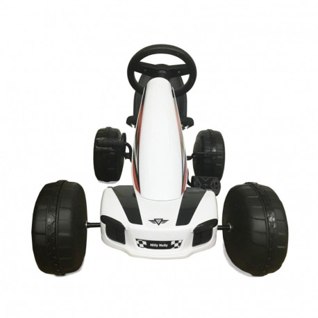Viper pedalgokart, must-valge
