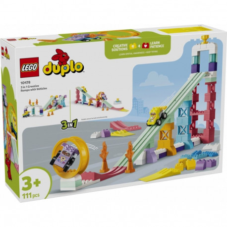 Blocks DUPLO 10478 3 in 1 Creative Ramps wi th Vehicles