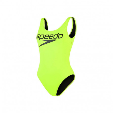 Ujumistrikoo Speedo Logo Deep U-Back 1 Piece W kollane