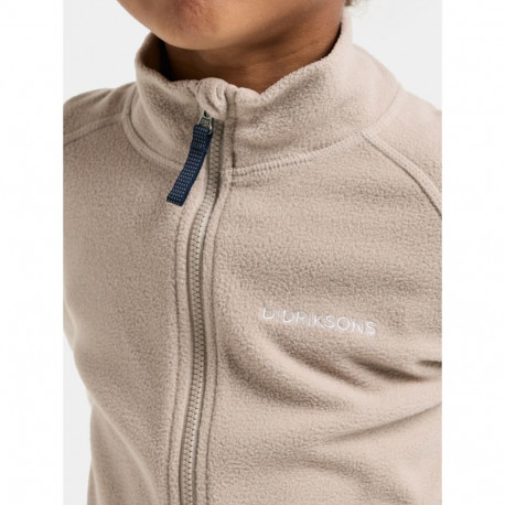 Fliispusa Didriksons Monte Kids' Full-Zip 10 beež