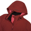 Softshell Icepeak Brenham tumepunane/roosa