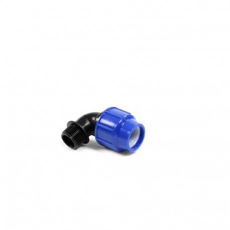 MALE ELBOW Ø32X1 PERLA BLUE