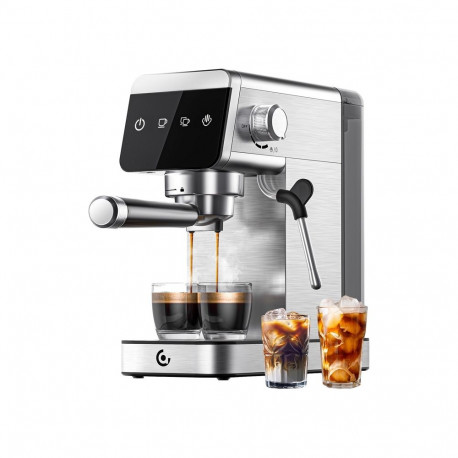Coffee Maker - Amzchef CE-AZ-EM1501-SV 20-Bar Pressure, Steam Wand, 1.2L Silver