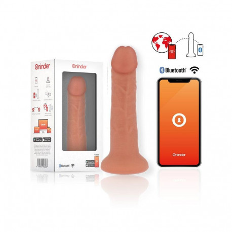 ONINDER vibraator-dildo MEDIUM BOGOTÁ 9 kiirust 20cm -O- 4.2cm tasuta rakendus, naturaalne