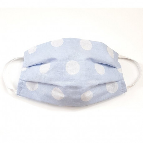 MamoTato child face mask with filter pocket, blue, dots