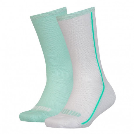 Puma laste sokid Mesh Sock 907628 01 2 paari, valge, mündiroheline
