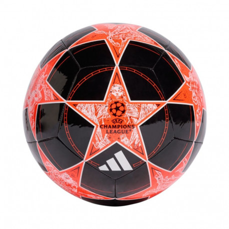 Piłka nożna adidas UCL Club 25/26 League Stage czarno-pomarańczowa JP1538