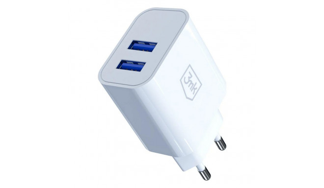 3mk FlowPower 10W 2.4A 2A, valge