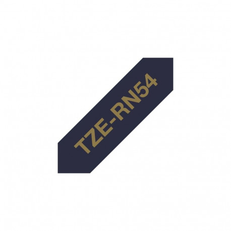 Brother TZE-RN54 label-making tape Gold on navy