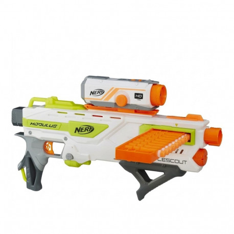 "Nerf N-Strike Elite Modulus BattleScout ICS-10, Nerf Gun (wei/orange, Frustfreie Verpackung)"