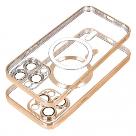 Case for Samsung A27 Electro Mag Cover case compatible with MagSafe gold