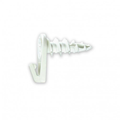 HOOK DRYWAL SCREW 10.5X27 WHITE 4 PCS
