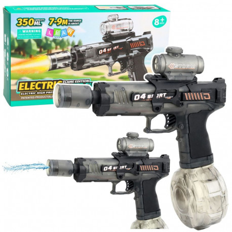 Elektryczny Karabin Pistolet Na Wodę Automatyczny Czarny Zasięg 7-9m 350 ml