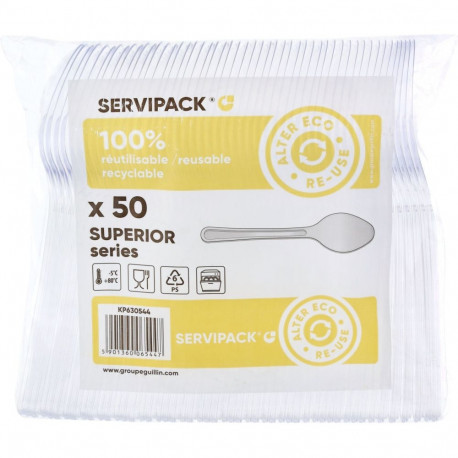 Tablespoons 50pcs (transparent, reusable)