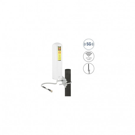 "Delock 5G LTE Antenne SMA Stecker 3 - 5 dBi starr omnidirektional Wand- und Mastmontage outdoor wei