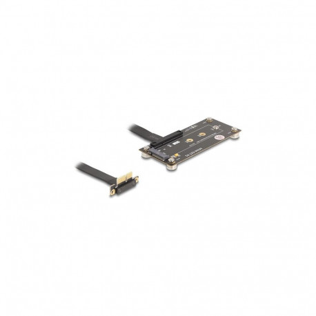 "Delock Adapter PCIe 3.0 x1 Stecker 90° gewinkelt zu M.2 Key M Buchse mit Kabel 10 cm"