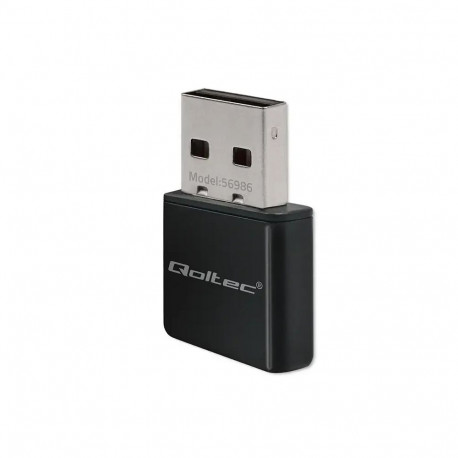 Qoltec 56986 Wireless Ultra High Speed Mini Adapter NANO WiFi | Standard N | USB 2.0 | 300Mbps