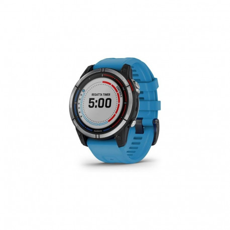 Garmin Quatix 7 Base Smart Watch 47mm, GPS, 10ATM, Graphite with Light Blue Silicone Band EU