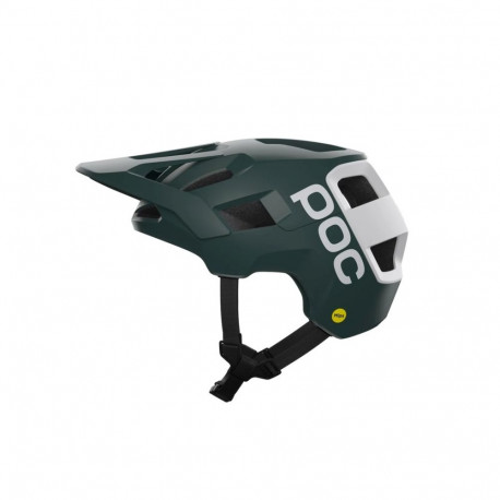 Helmet - POC Kortal Race MIPS Mountain Bike Helmet, Adjustable Fit, Removable Visor, Green, White