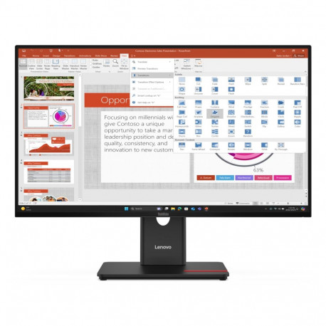 Monitor - Lenovo ThinkVision T27-40 27" Full HD 120Hz USB Hub Black