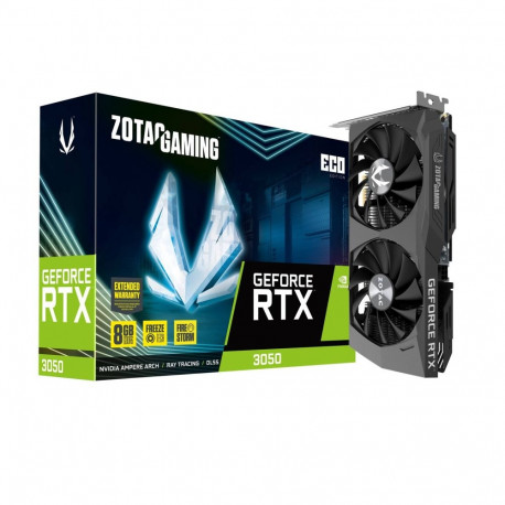 Graphics Card - Zotac GAMING GeForce RTX 3050 Eco 8 GB GDDR6 2560 CUDA Cores Black