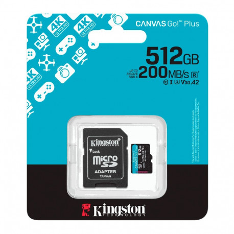 Kingston Canvas Go! Plus Micro SDXC 512GB Class 10 SDCG4/512GB