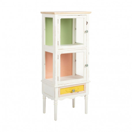 Display cabinet  BIANCA 51x35xH129cm, antique white