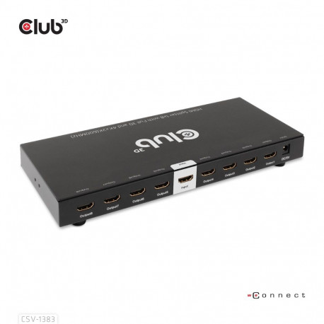 I/O VIDEO SPLITTER HDMI 8PORT/3D 4K 60HZ CSV-1383 CLUB3D