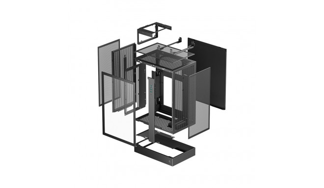 Computer Case - DEEPCOOL CH170 PLUS Micro ATX Mini-ITX Tower USB 3.2 Type-C Black
