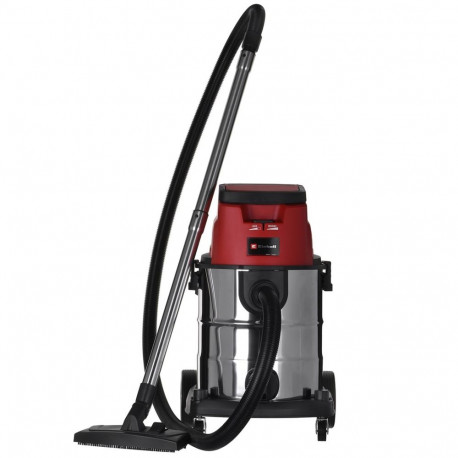 Workshop Vacuum Cleaner - Einhell TE-VC 36/25 LI S-Solo, Cordless, 25L Stainless Steel Tank, Black/R