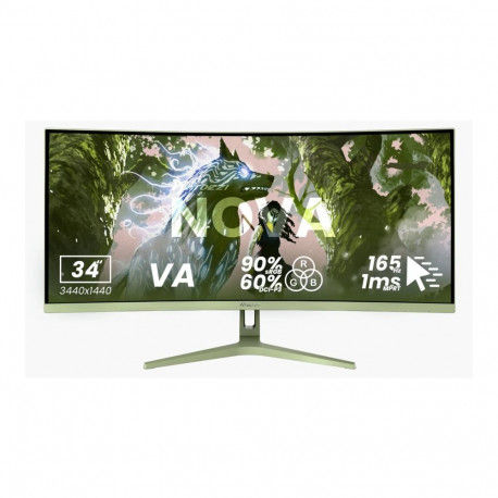 Arozzi Nova 34" VA UWQHD 21:9 165 Hz 1 ms 3440 x 1440 pikslit 350 cd/m² 2 HDMI-pesa metsaroheline