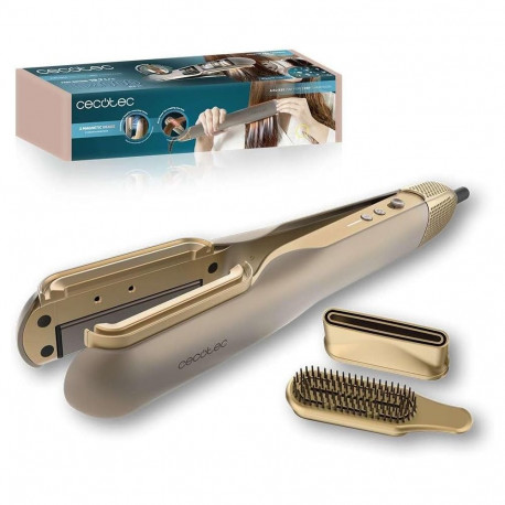 Cecotec Air Straightener | AirLisse 2in1 ForceDry Champagne | Ceramic heating system | Number of hea