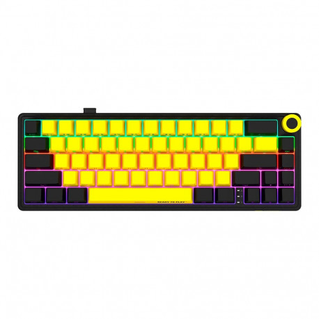 LORGAR Gaming Keyboard KBP70MW Pro Wireless 65% Yellow EN