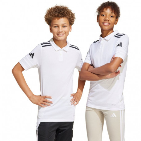 Koszulka dla dzieci adidas Squadra 25 Polo biała JY3414