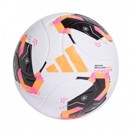 Piłka nożna adidas Conext 26 League biało-czarno-pomarańczowa KE5865