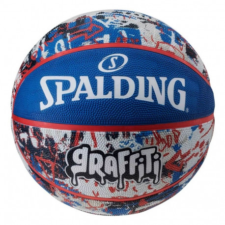 Piłka koszykowa Spalding Graffiti niebiesko-czerwona 84377Z