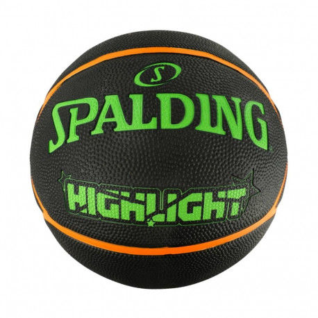 Spalding korvpall Highlight 84354Z, must-roheline-oranž
