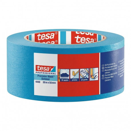 "Tesa Kreppband 50m x 50mm Preci.outd.Prof. Blau 04440"
