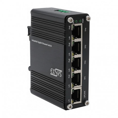 EXSYS EX-62020 5-Port tööstuslik Etherneti kommutaator