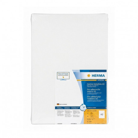 HERMA välitingimuste etiketid A3 297x420mm kleepkile 40tk, valge