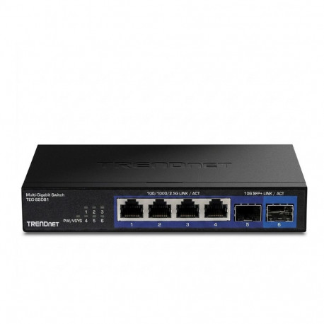"TRENDnet TEG-S5061 6-Port Switch, 2.5G Unmanaged Switch mit 10G SFP+ Port"