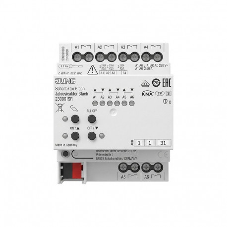 Jung rulooaktuaator 230061SR KNX 6f
